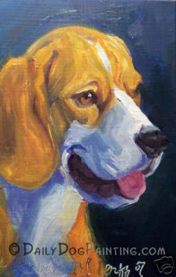 Daily Dog Painting by Liz